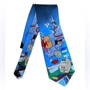 WARNER BROS 1997 Looney Tunes Stamp Collection Made in USA Necktie
